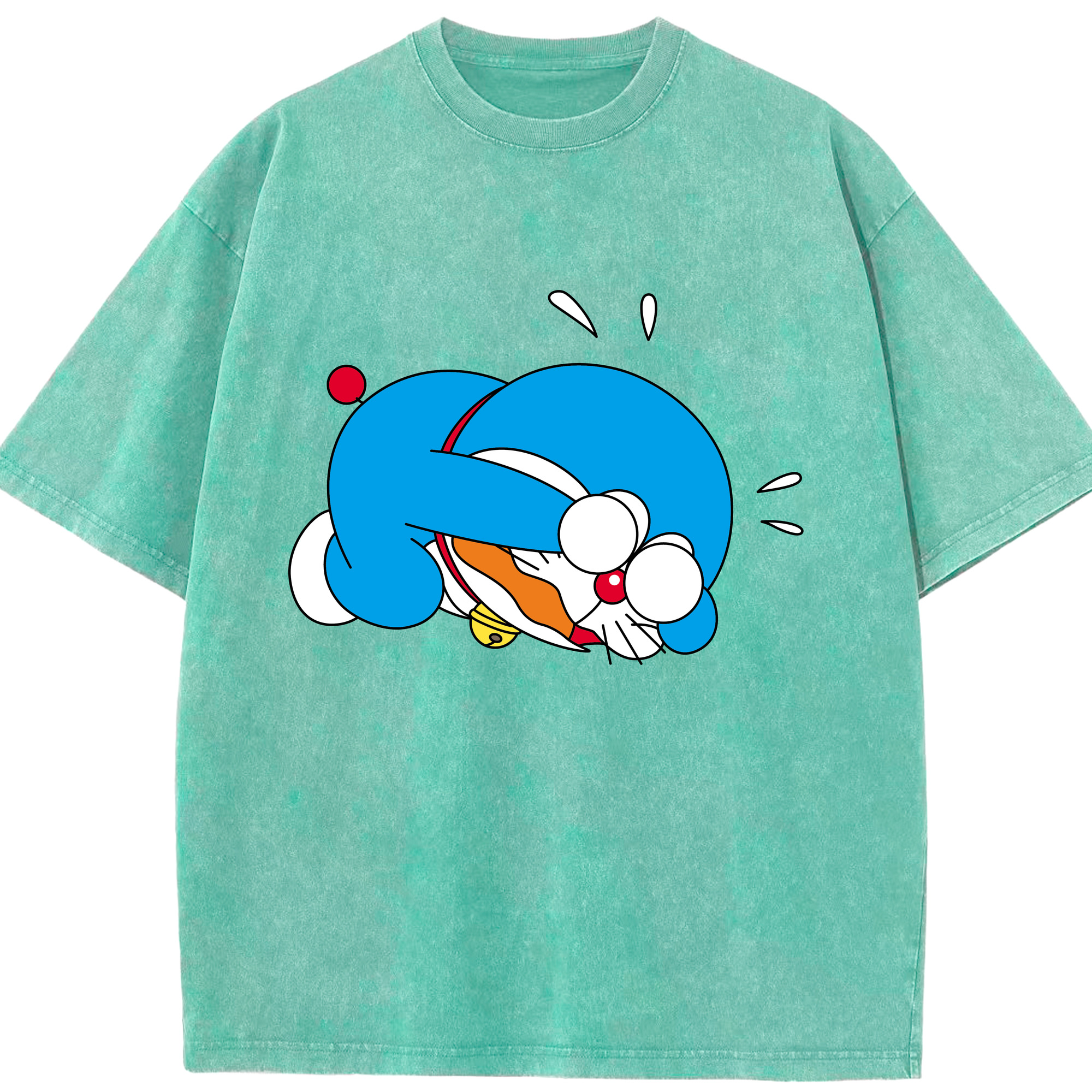 （画像用） ドラえもん Doraemon 綿100% ヴィンテージ風 半袖Tシャツ（フロントプリント）